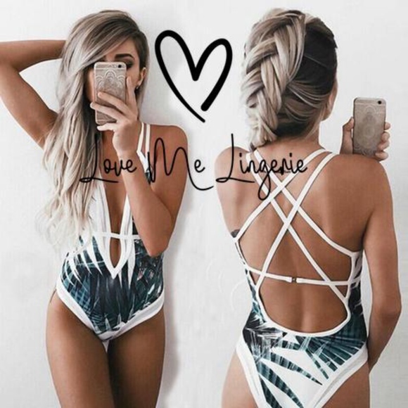 Other - NWT Monokini Bandage Cross Back Padded Swimsuit